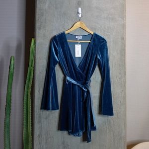 LIONESS Velvet Playsuit